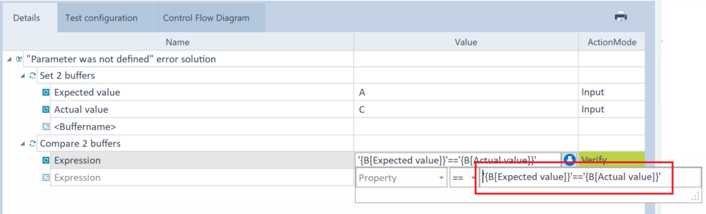 "Parameter not defined" Solution