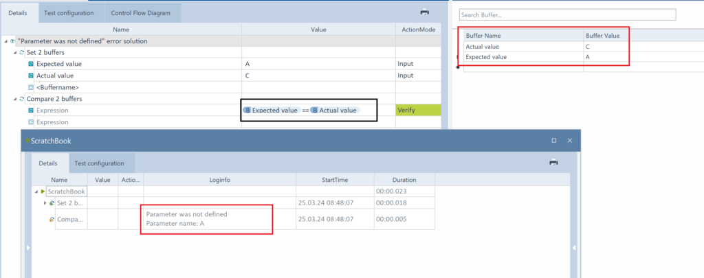 "Parameter not defined" Error