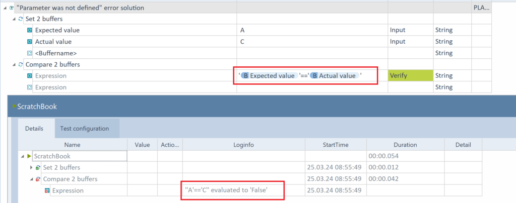 "Parameter not defined" Solution